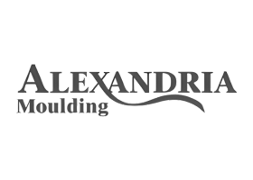 Logo de Alexandria Moulding, fabricant de moulures et plinthes distribuées par Économat.