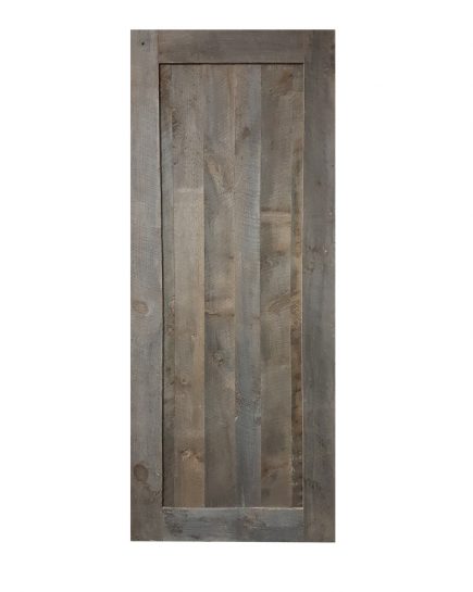 Porte en vrai bois gris