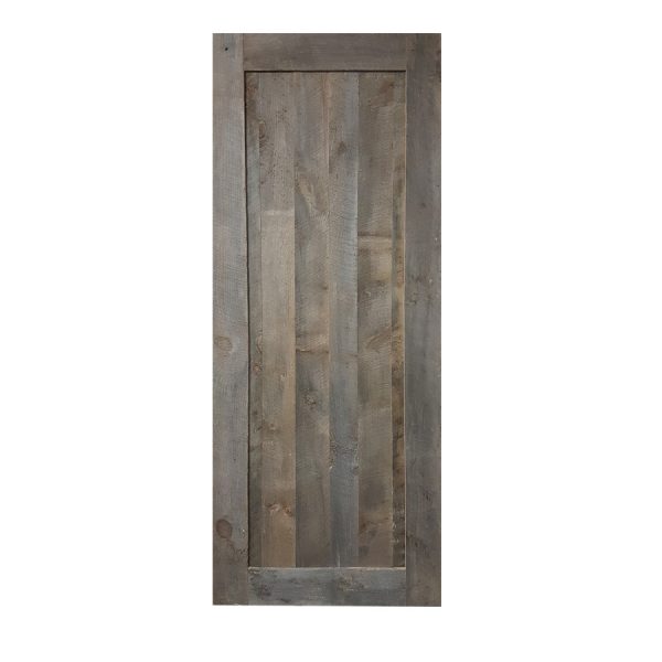Porte en vrai bois gris - Porte pliante - Économat